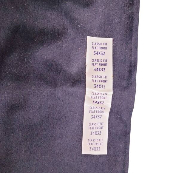 Croft & Barrow BRAND NEW Easy Care Flat Front Navy Blue Khaki Pants - Picture 5 of 9